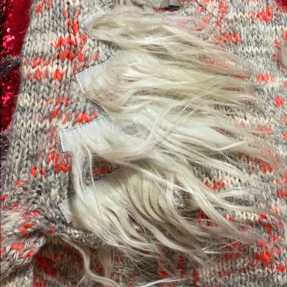 Space style fur shoulder sweater - Picture 3 of 6